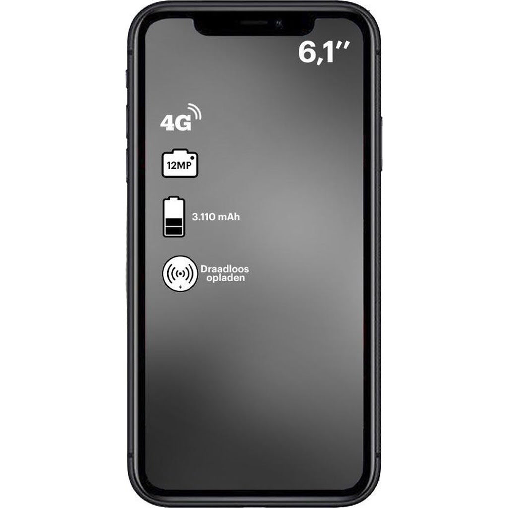 Apple iPhone 11 – 128GB – Zwart - Afbeelding 4
